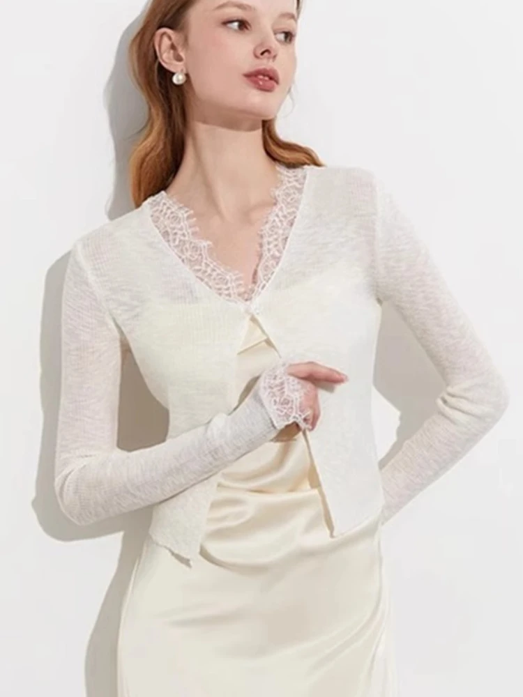 Crop Top Crochet - Summer Thin Casual Solid Lady Sun-proof