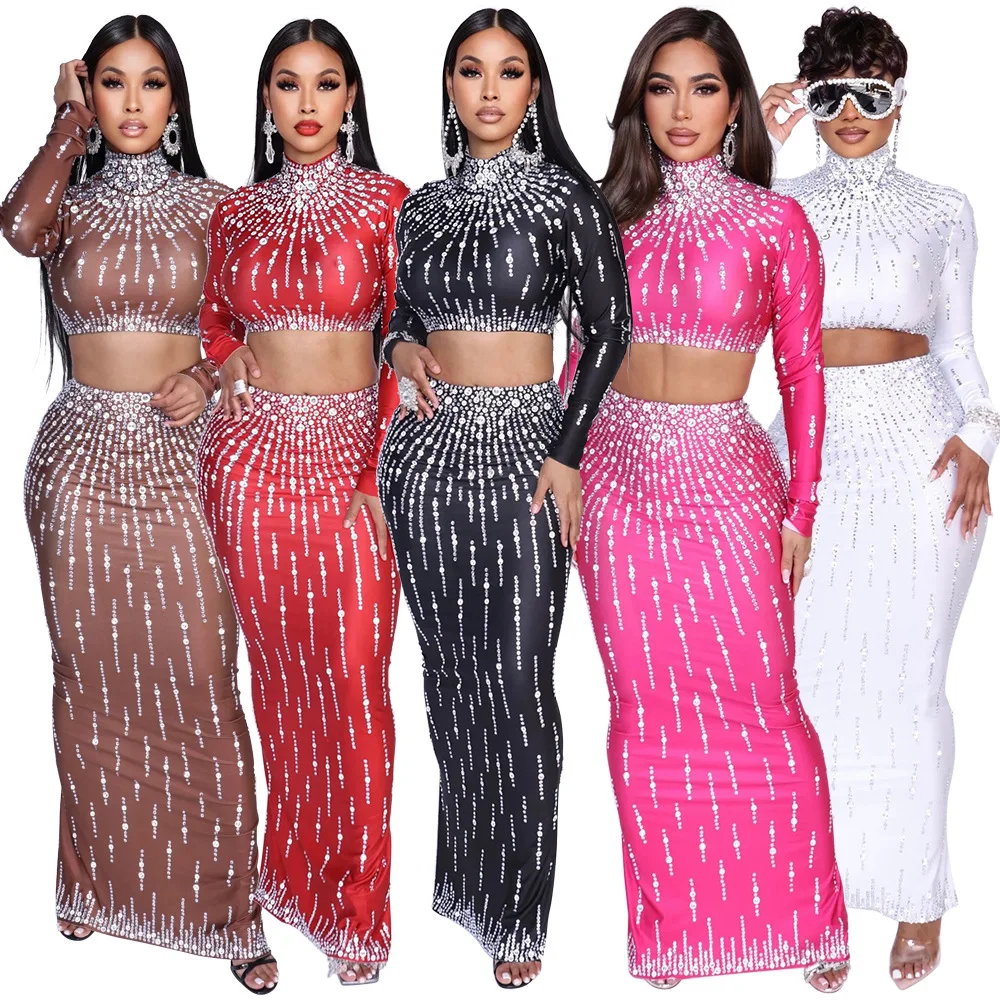 Women Set Street long sleeve P - огляд і ціна Crop Top Crochet
