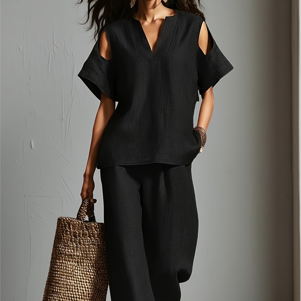 Women's Solid Color Simple Lin - огляд і ціна Linen Pant Wide