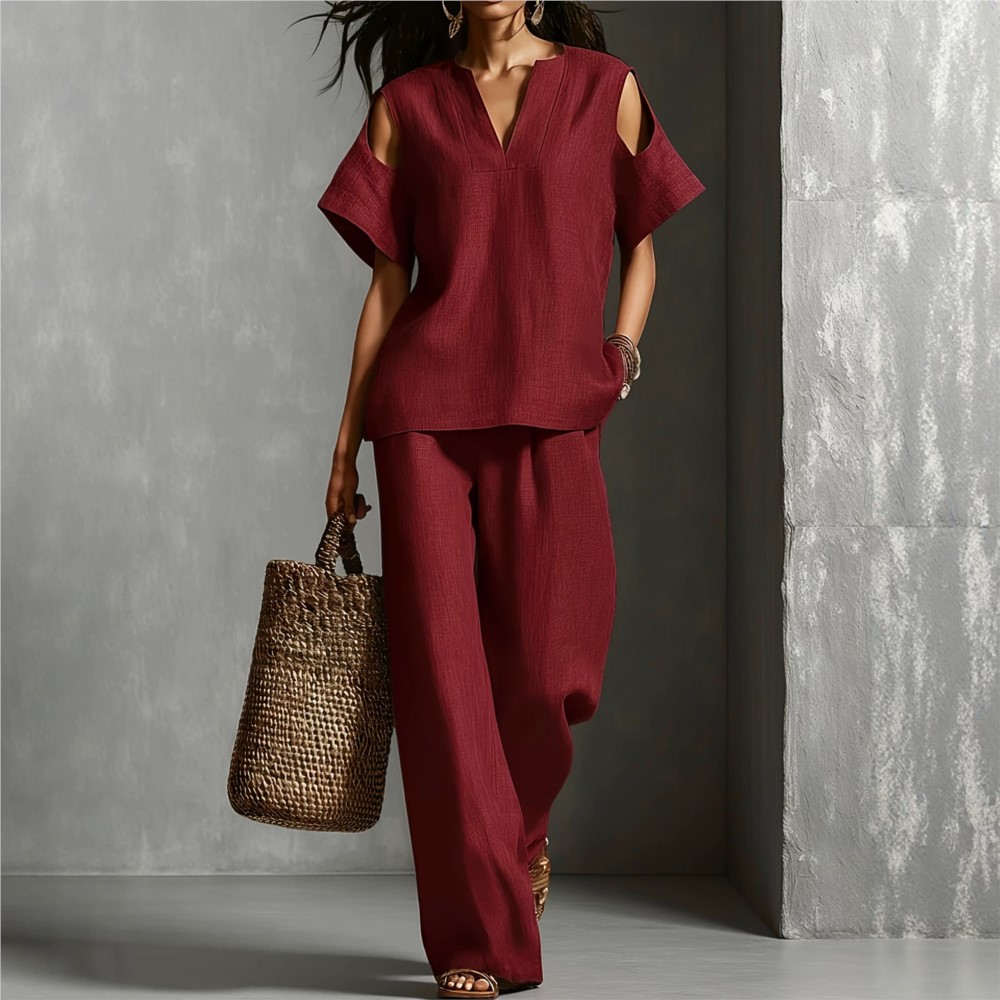 Women's Solid Color Simple Lin - огляд і ціна Linen Pant Wide