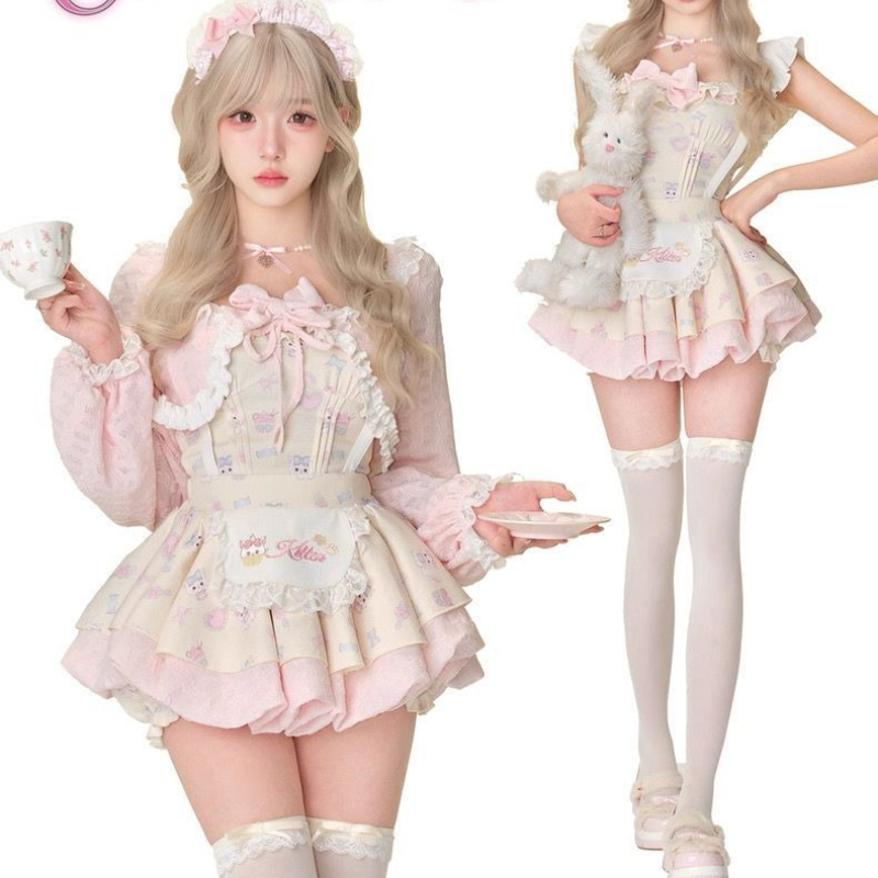 Japanese Sweet Lolita Style 3  - огляд і ціна Crop Top Crochet