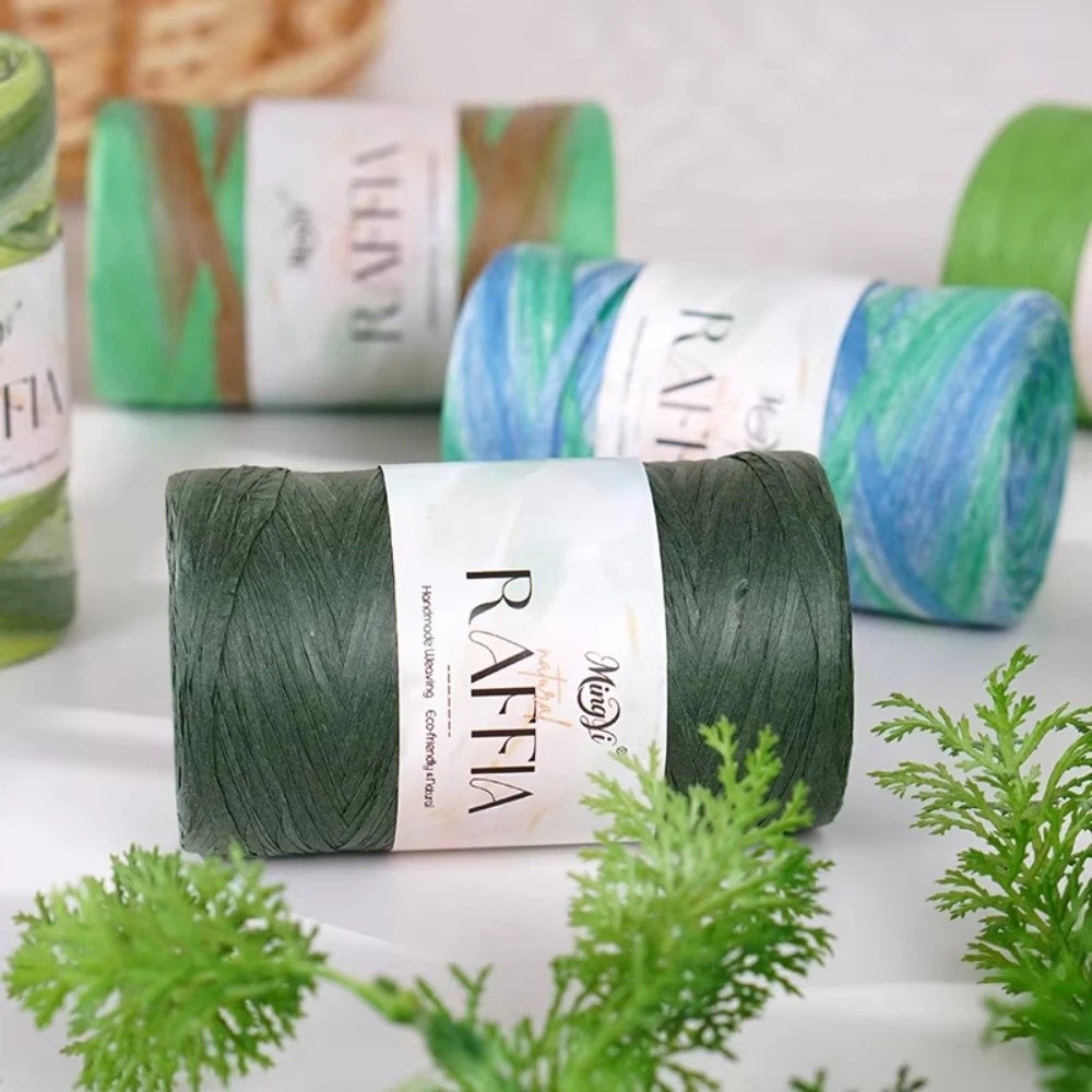 DIY Multi-Colored Raffia Yarn  - огляд і ціна Crochet Bag Raffia