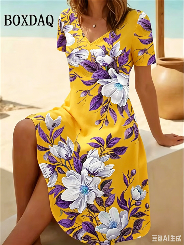 6XL Plus Size Women Dresses Su - огляд і ціна Romper Floral Print